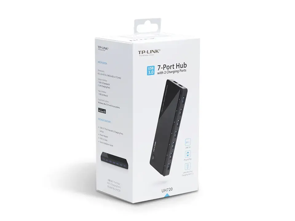 TP‑LINK UH720 USB‑концентратор — 9 портов USB 3.2 Photo 4