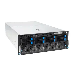 4U rack serveris Asus ESC8000A-E12P-SKU4 — atbalsts 2× AMD EPYC 9004, 24× DDR5 DIMM, līdz 3 TB, 8× 2.5" hot-swap, barošanas bloks 3000W, 10G