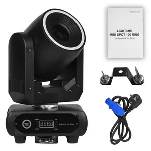 Kustīgais spot gaismeklis Light4Me MINI SPOT 100 RING 100W RGBW — kompakts kustīgais prožektors, 100W LED, RGBW, Powercon