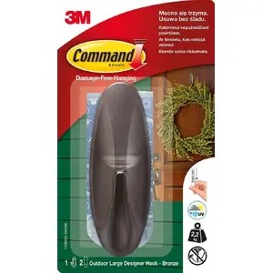 Уличный крючок Command 3M 3M000094 — съемный пластиковый крючок для наружного использования