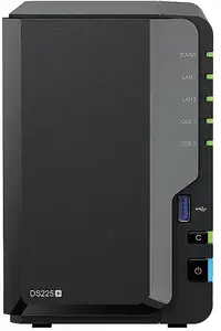 Network Attached Storage SYNOLOGY DS225+ with 2 x 8TB HDD (16TB total) for home and small office
