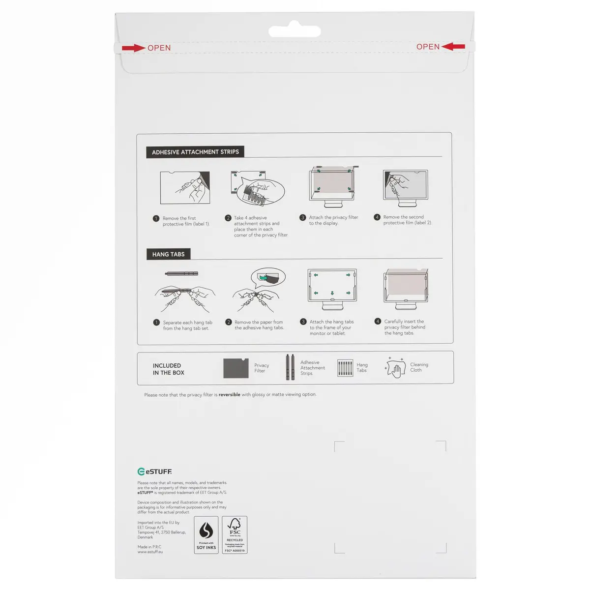 eSTUFF Edge GLBE14318182 Privacy Filter for 14" Laptop Photo 2