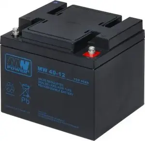 Lead-acid battery mw power 12V 40Ah (model 12V/40AH-MW) for UPS and backup power