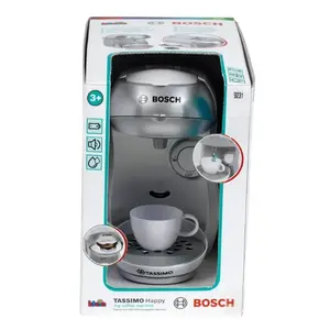 Кофеварка KLEIN Bosch Tassimo 9231 — игрушечная кофемашина, серебристая, для ролевых игр