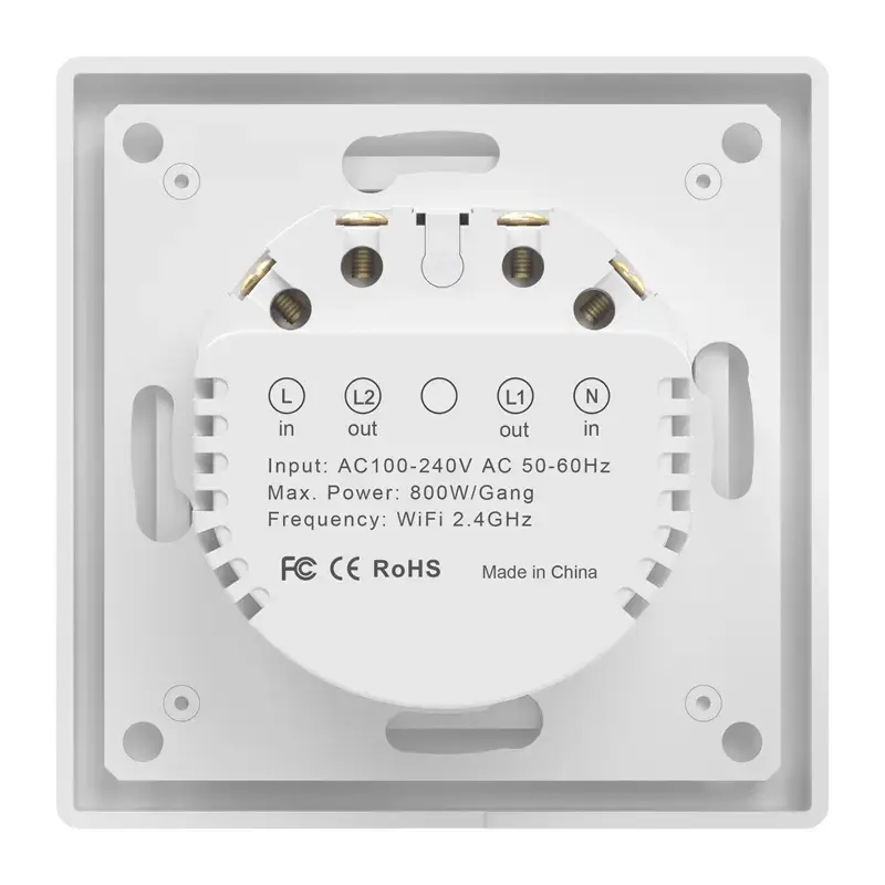Avatto TS20-EU-W2 WiFi touch light switch 2-gang Photo 3