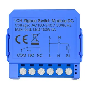 1-channel ZigBee switch module Avatto ZWSM16-DC32V-1, voltage-free contact, DC 32V