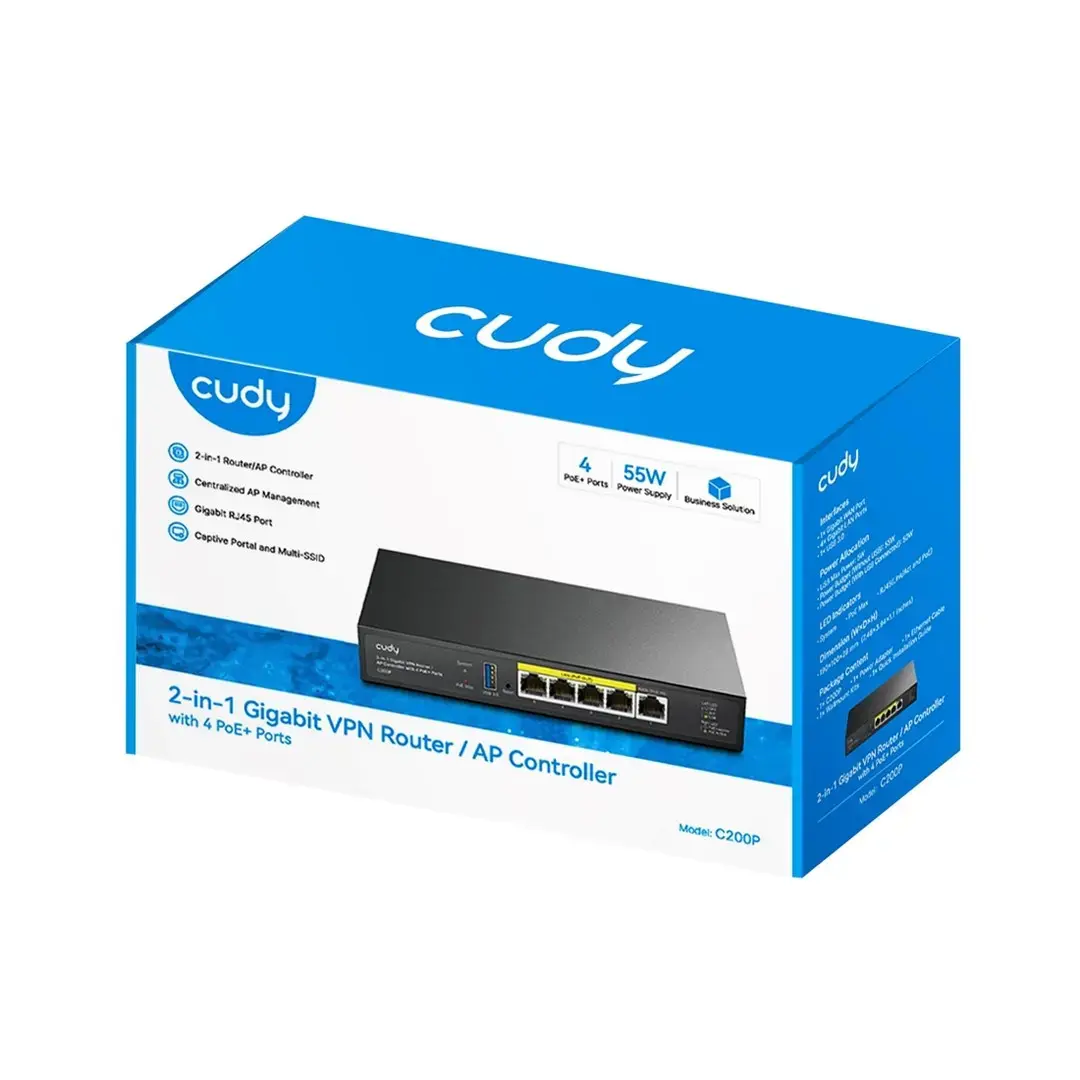 Cudy C200P Wireless Router Dual Band 300 Mbps Photo 2