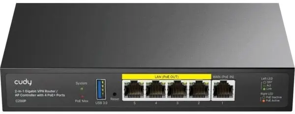 Bezvadu maršrutētājs Cudy C200P Dual Band