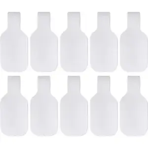 Cable markers SpeaKa professional SP-13756880 white, labeling area, pack of 10