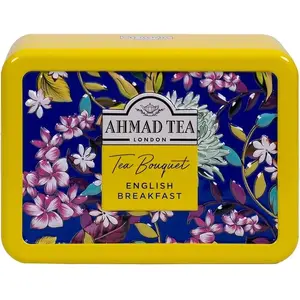 Tea Ahmad English Breakfast Metal Box — 10 pyramid tea bags