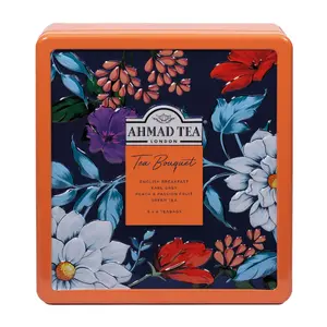 Tea set Ahmad Tea Bouquet — metal gift box, 32 tea bags, 4 flavors
