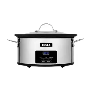 Slow Cooker TESLA Electronics S800 Deluxe 5.6L 250W Black Stainless Steel