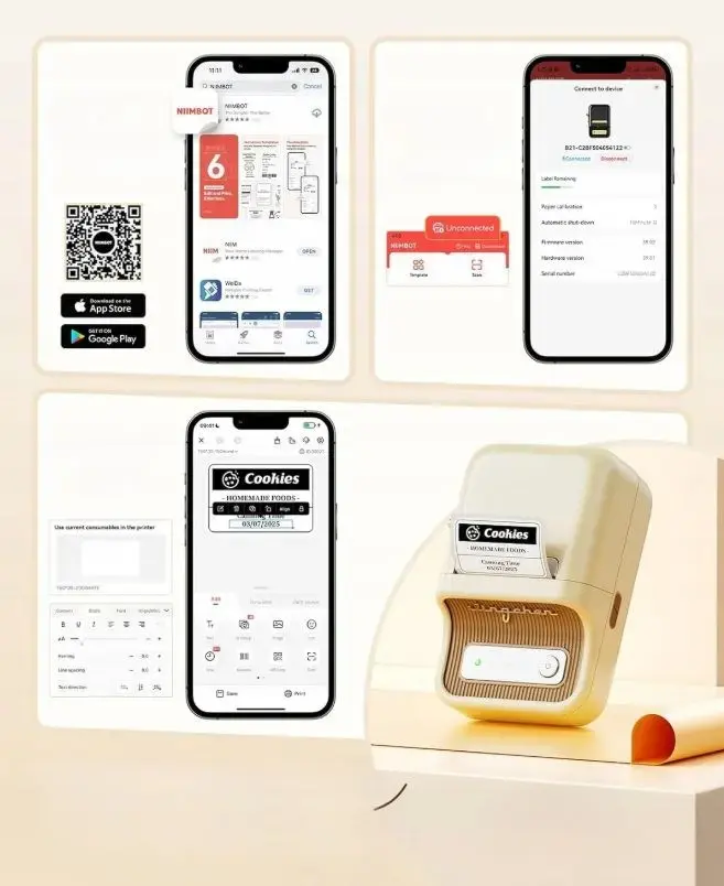 Принтер этикеток NIIMBOT B21S — компактный Bluetooth термопринтер Photo 4