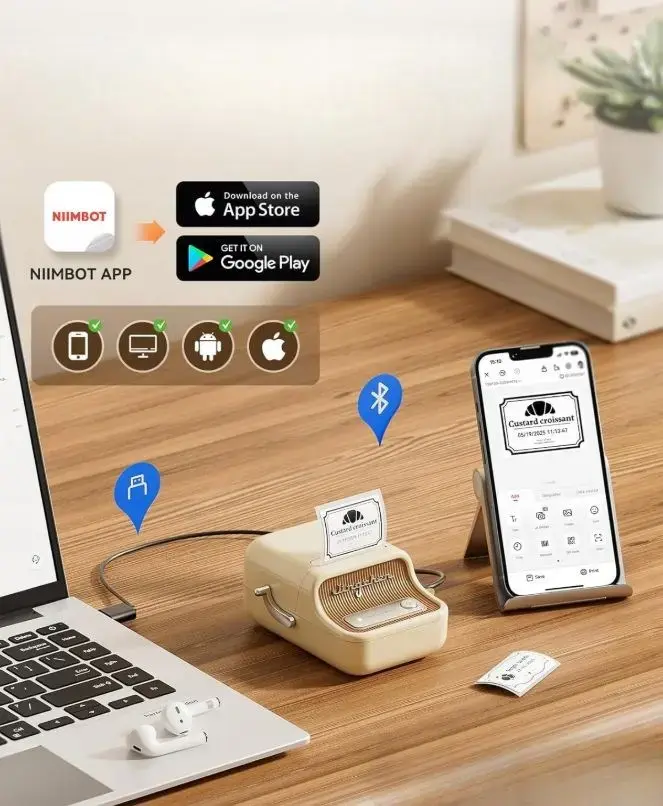 Принтер этикеток NIIMBOT B21S — компактный Bluetooth термопринтер Photo 5