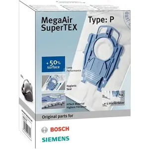 Vacuum cleaner bags and filter set Bosch BSH BBZ 41FP — disposable bags + hygiene filter for compatible Bosch models