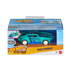 Hot Wheels Pull-Back Speeders Rotaļlietu automašīna 1:43 mērogā no plastmasas un metāla daudzkrāsaina bērniem no 3 līdz 99 gadiem