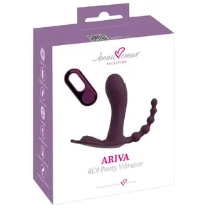 Biksīšu vibrators beau cœur Ariva Comfortable Fit — trīsmotoru, uzlādējams, silikona, kopējais garums 11,7 cm, ievades garums 10 cm