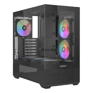 ATX Mid-tower Case DeepCool V40 — Black, Midi Tower, supports 2.5"/3.5" HDD, 2x120mm side + 1x120mm rear fans, 235×453×450 mm