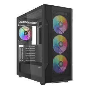 ATX Mid-tower Case DeepCool SAMA Gears S40 — Black, Midi Tower, supports ATX PSUs, 3x120mm front + 1x120mm rear fans, 2.5"/3.5" drives