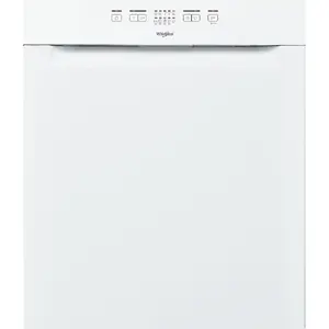 Dishwasher Whirlpool WUE 2B26 semi-built-in 13 place settings, 60 cm, white, 46 dB, energy class E
