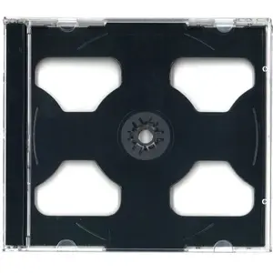 CD kaste PLATINET Omega Jewel priekš 2 CD, melna, dubultais džūela futrālis