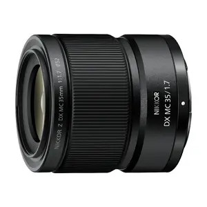 Macro lens NIKON NIKKOR Z DX MC 35mm f/1.7 for MILC 35mm focal length f/1.7 8/7 elements/groups diameter 7 cm filter 52 mm length 72 mm