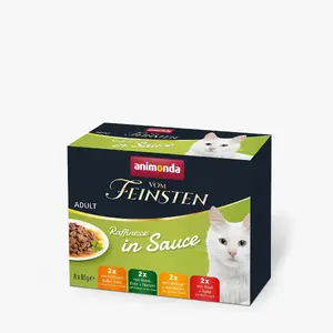 Wet cat food animonda Vom Feinsten adult 8×85 g sachets grain-free soy-free no artificial colours