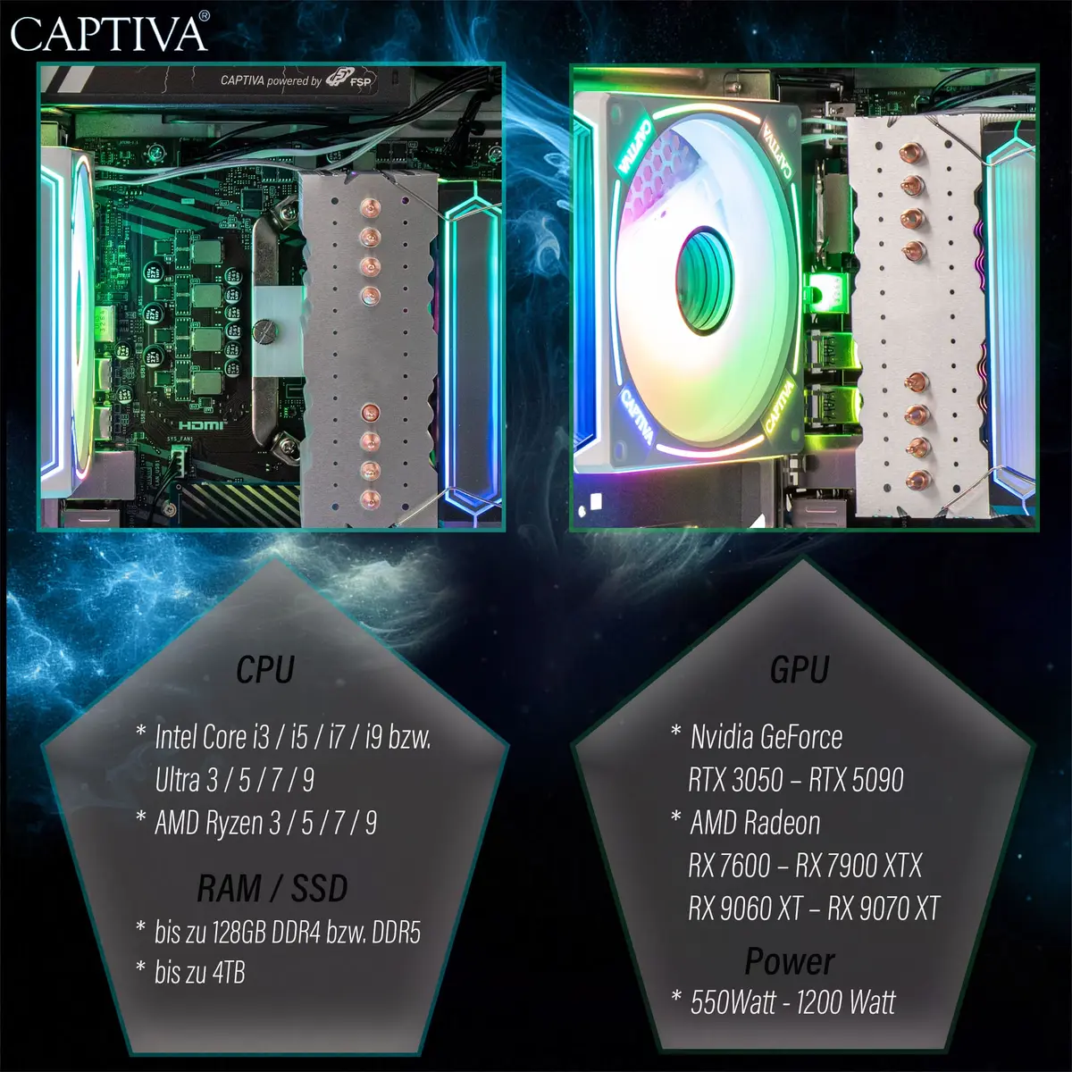 Captiva Advanced Gaming 95893 Dators Intel Core i5 RTX 5060 Photo 7