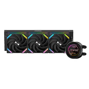 Visā vienā dzesētājs SAMA Gears Q60 Black 360 mm, 3×120 mm ventilatori, 500–2600 apgr./min, FDB