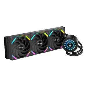 All-in-one šķidruma CPU dzesētājs SAMA Gears Q70 Black 360 mm, 3×120 mm ventilatori, 500–2600 apgr./min, FDB