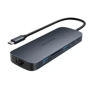Laptop dock/port replicator HyperDrive HD4006GL USB‑C (USB 3.2 Gen 1) Wired, Power Delivery up to 140 W, Gigabit Ethernet, SD/MicroSD, Black