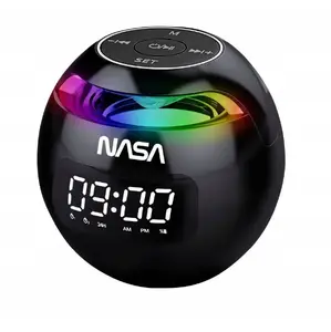 Bluetooth-колонка Nasa SP200 с будильником и RGB-подсветкой, беспроводное воспроизведение и встроенные часы