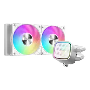 Visāvienotā šķidrumdzesēšana SAMA Gears L50 White 240 mm, 120 mm ventilatori 800–2200 apgr./min, hidrauliskais gultnis