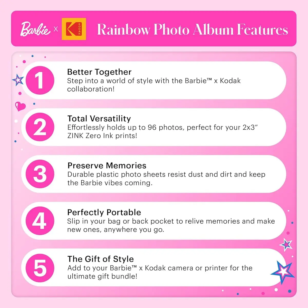Фотоальбом Kodak Album Kodak x Barbie 2x3 дюйма Photo 6