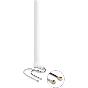 DELOCK WiFi 6 Twin Antenna with 2 x I-PEX MHF I plugs — Omni‑directional network antenna