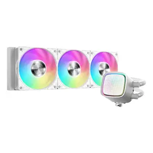 Visi‑vienā šķidruma dzesētājs CPU SAMA Gears L50 White 360 mm, 3×120 mm ventilatori, 800–2200 apgr./min, hidrauliskā gultne