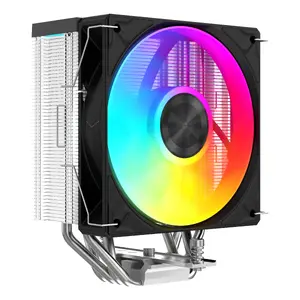 Gaisa dzesētājs SAMA Gears A40 Black ARGB — 120 mm ventilators, 800–2200 apgr./min, HDB gultnis, 71×122×152 mm, sudrabots