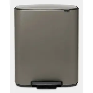Atkritumu konteiners Brabantia 211546 taisnstūrveida tērauda platīna 541×363×652 mm