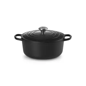 Чугунная кастрюля Le Creuset 02726119 круглая Ø34 см 12 л матовый черный