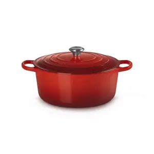 Чугунная кастрюля Le Creuset круглая 34 см, 12 л, красная