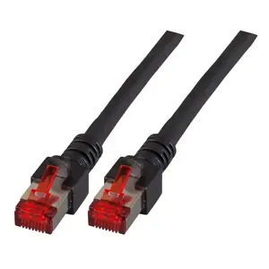 Networking cable EFB K5515.0,15 Cat6 S/FTP RJ-45 to RJ-45 0.15 m Black Gold-plated contacts