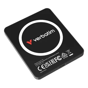 External SSD VERBATIM SnapBack Ultra Slim 1TB USB Type-C USB 3.2 Gen 2x2 M.2 Black 2050/1900 MB/s