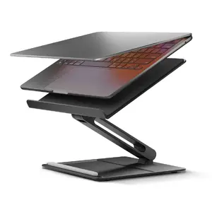 Подставка для ноутбука и планшета native union HOME-STAND-BLK чёрная алюминий и силикон регулировка высоты 259–600 мм ширина 220 мм глубина 60 мм 43,2 см (17")