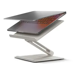 Laptop & tablet stand native union HOME-STAND-SAN Grey Aluminium Silicone Maximum height 60 cm Dimensions W220×D60×H259 mm