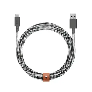 Кабель USB A — USB‑C native union Belt Cable XL 3 м черный белый