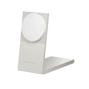 Wireless charger native union Rise 2-In-1 Qi2 indoor for smartphone wireless charging Sandstone light grey