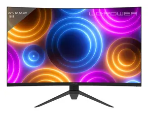 Spēļu monitors LC-Power LC-M27QC 27" Quad HD VA LCD 2560 x 1440 pikseļi 16:9 180 Hz AMD FreeSync melns sarkans