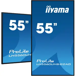 Signage Display IIYAMA LH5560UHS-B2AG Digital A-board 138.7 cm (54.6") LED 4K Ultra HD 500 cd/m² Wi‑Fi Android 11 24/7 Black