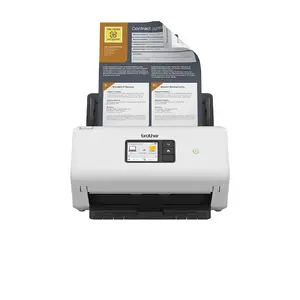 ADF scanner Brother ADS-4550W 600 x 600 DPI dual CIS 60-sheet ADF 7.11 cm display 48-bit input 24-bit output 5250 pages/day Black White