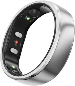 Smart ring activity tracker RingConn Gen 2 Air IP68 Silver battery 10 days USB‑C charging case 2.5 g 6.8 mm × 2 mm